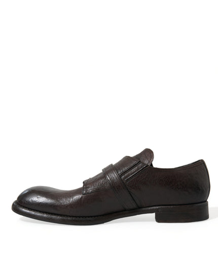 Dolce & Gabbana Brown Leather Strap Formal Dress Shoes