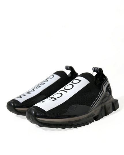 Dolce & Gabbana Black White Slip On Sneakers Sorrento Shoes