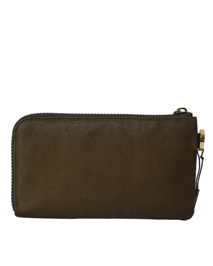 Dolce & Gabbana Dark Green Nylon Logo Multifunctional Kit 2 Pcs Set Bags