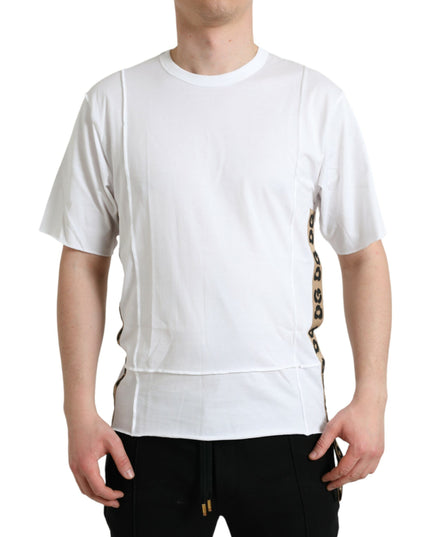 Dolce & Gabbana White Logo Crew Neck Short Sleeves T-shirt