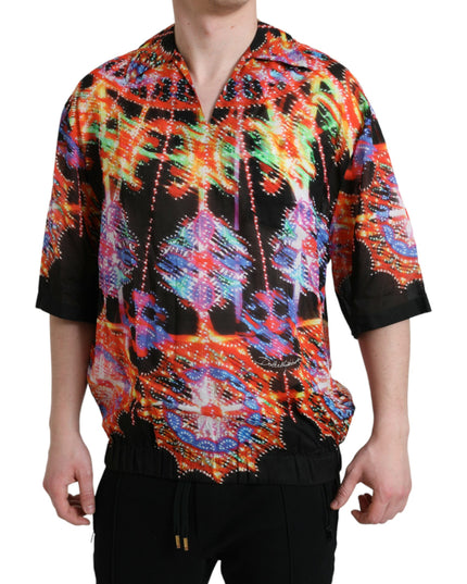 Dolce & Gabbana Multicolor Luminarie Print Cotton T-shirt