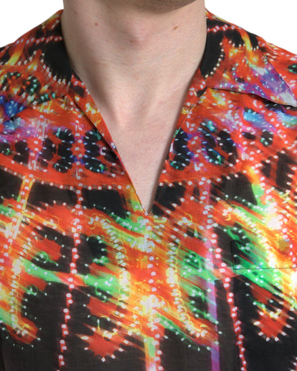 Dolce & Gabbana Multicolor Luminarie Print Cotton T-shirt