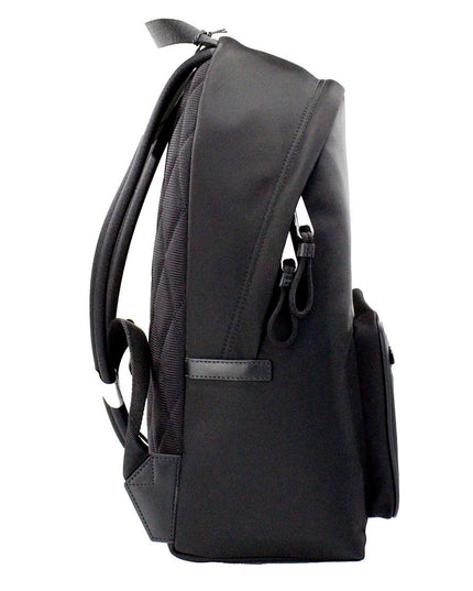 Burberry Abbeydale Branded Stamp Black Nylon Backpack Shoulder Bookbag