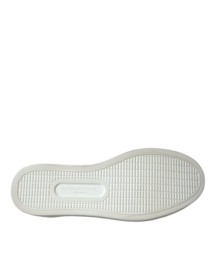 Dolce & Gabbana Blue Calfskin Hair Leopard Sneakers Shoes