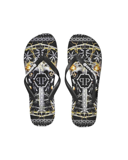 Philipp Plein Multicolor Polyester Women Flip Flop