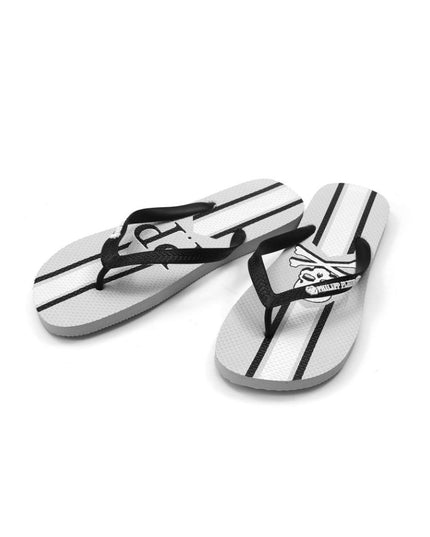 Philipp Plein Gray Polyester Women Flip Flop