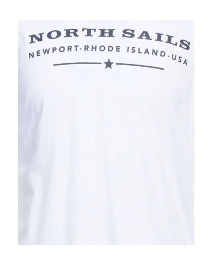 North Sails Elegant White Cotton Tee with Chest Print