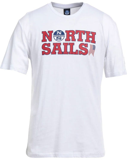 North Sails Elegant White Cotton Logo Tee