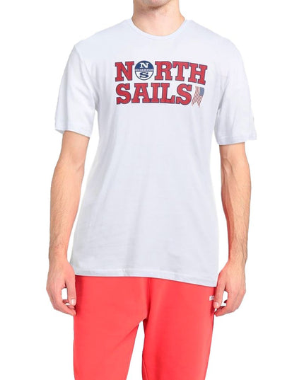 North Sails Elegant White Cotton Logo Tee