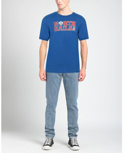 North Sails Light Blue Cotton Men T-Shirt