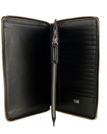 Cavalli Class Sophisticated Brown Leather Wallet
