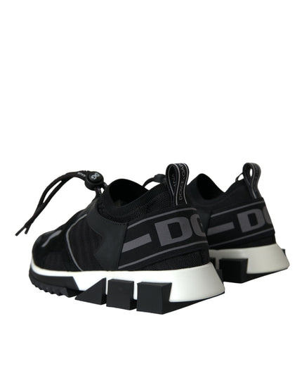 Dolce & Gabbana Black Mesh Sorrento Trekking Sneakers Shoes