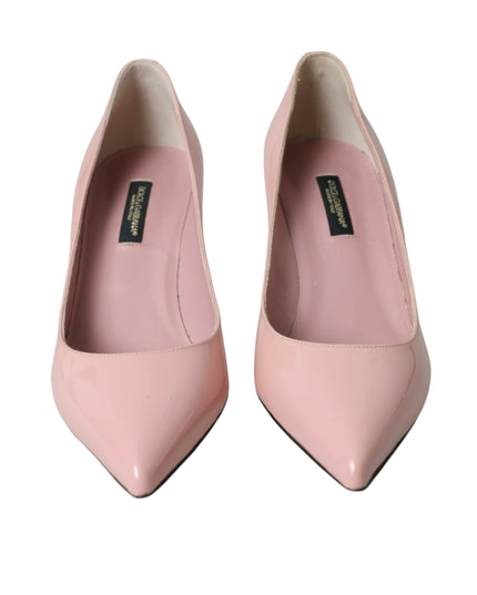 Dolce & Gabbana Light Pink Patent Leather Heels Pumps Shoes