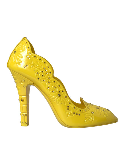 Dolce & Gabbana Yellow Crystal CINDERELLA Heels Pumps Shoes