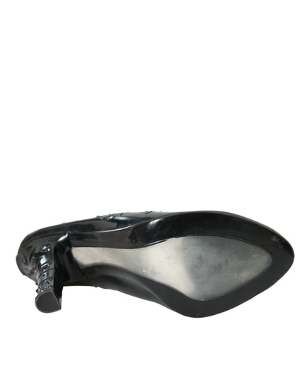 Dolce & Gabbana Black Crystal CINDERELLA Heels Pumps Shoes