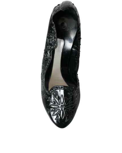 Dolce & Gabbana Black Crystal CINDERELLA Heels Pumps Shoes