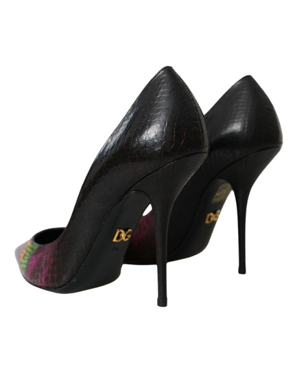 Dolce & Gabbana Multicolor Exotic Leather Heels Pumps Shoes