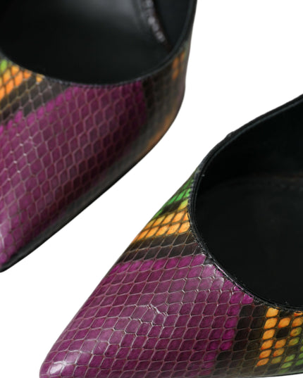 Dolce & Gabbana Multicolor Exotic Leather Heels Pumps Shoes
