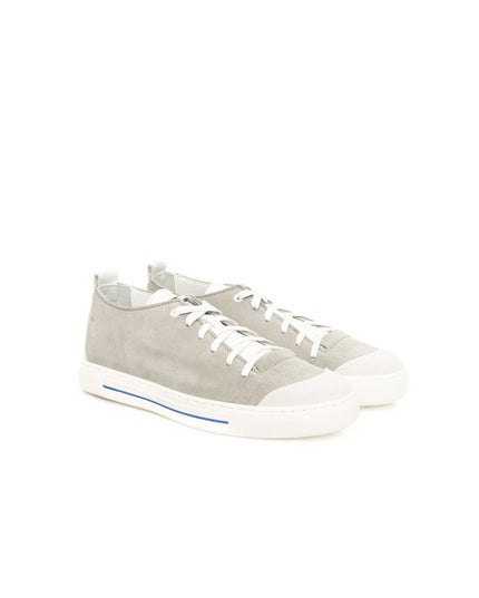 Cerruti 1881 Gray Cowhide Men Sneaker