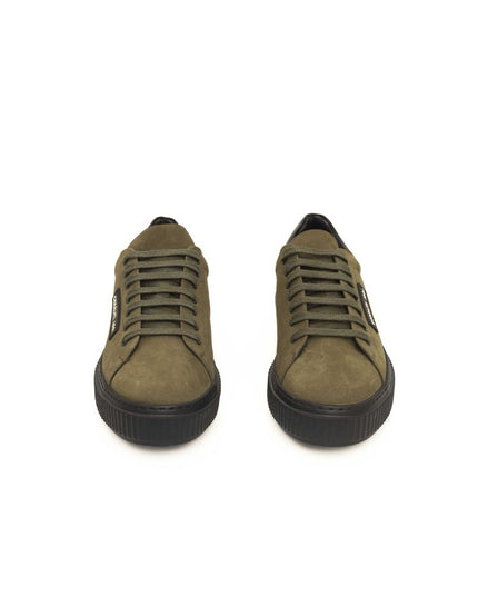 Cerruti 1881 Green Cowhide Men Sneaker