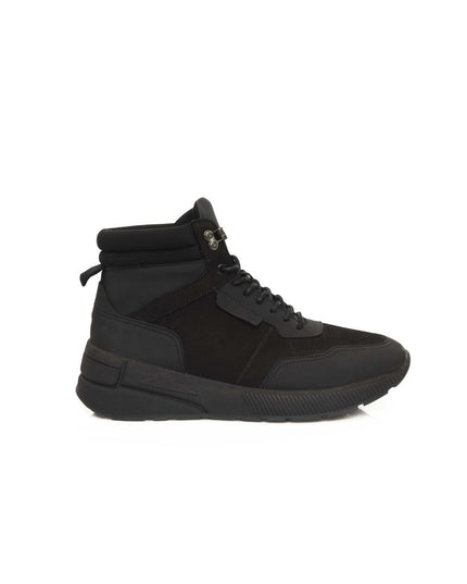 Cerruti 1881 Black Leather Men Sneaker