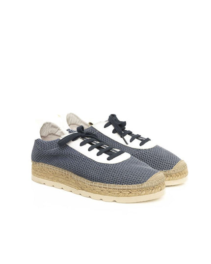 Cerruti 1881 Blue Calfskin Men Sneaker