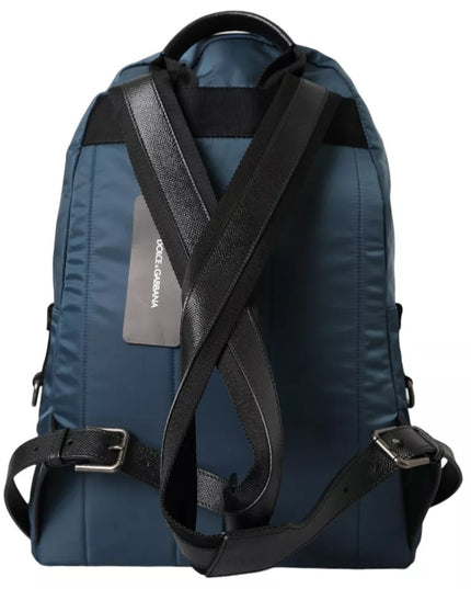 Dolce & Gabbana Blue Nylon #DGFamily Patch Men Backpack Bag