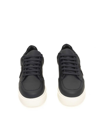 Cerruti 1881 Blue Cowhide Men Sneaker