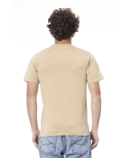 Cavalli Class Beige Cotton Men T-Shirt