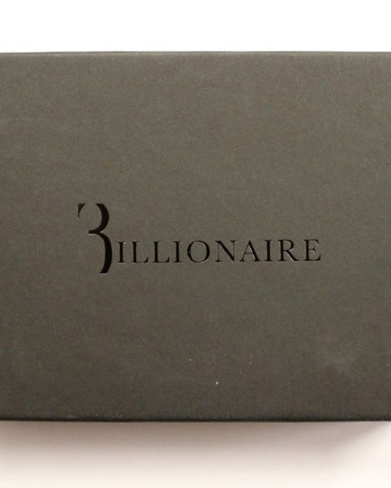 Billionaire Italian Couture Black Leather Cardholder Wallet