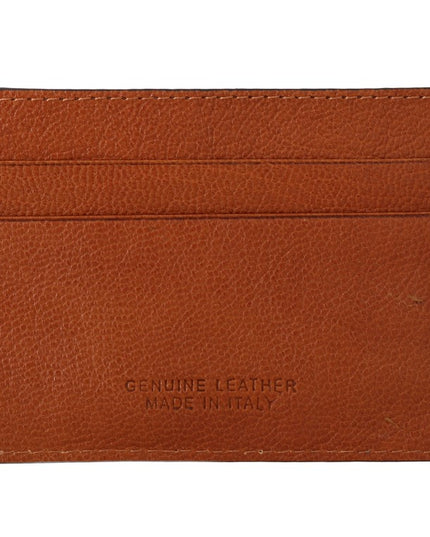 Billionaire Italian Couture Brown Leather Cardholder Wallet