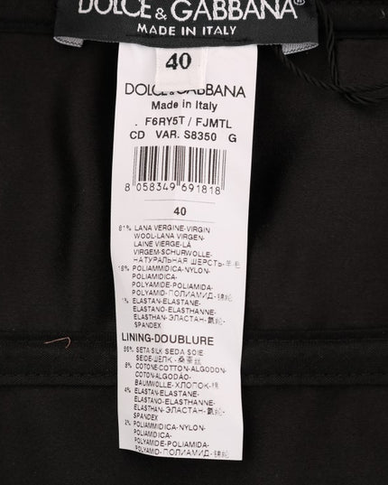 Dolce & Gabbana Black Brown Floral Brocade A-Line Dress