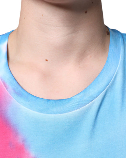 Dolce & Gabbana Multicolor Tie Dye Cotton Sleeveless T-shirt