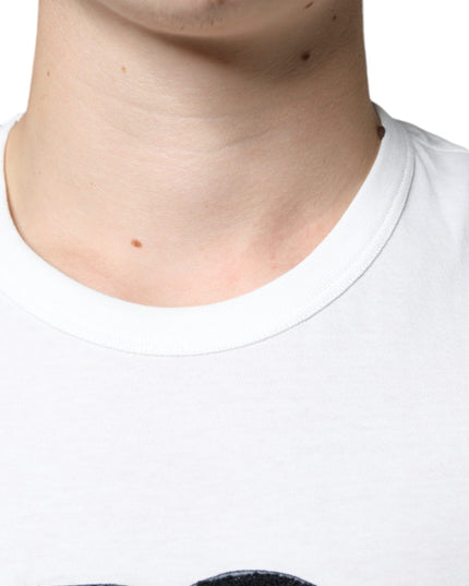 Dolce & Gabbana White Cotton DG Logo Print T-shirt