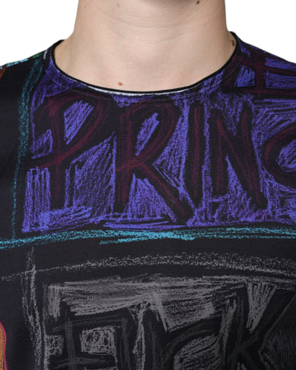 Dolce & Gabbana Multicolor Graphic Print Cotton T-shirt
