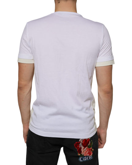 Dolce & Gabbana White Cotton Pocket Short Sleeves T-shirt