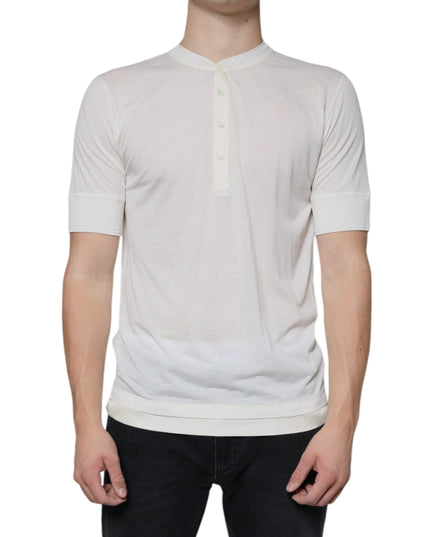 Dolce & Gabbana Off White Cotton Short Sleeves T-shirt