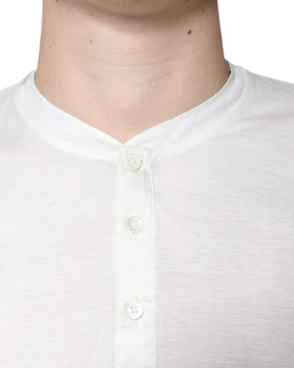 Dolce & Gabbana Off White Cotton Short Sleeves T-shirt