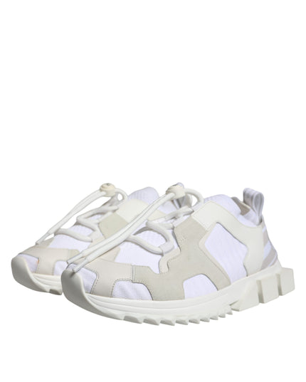 Dolce & Gabbana White Mesh Sorrento Trekking Sneakers Shoes