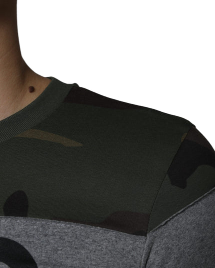 Dolce & Gabbana Multicolor Camouflage Cotton Crew Neck T-shirt