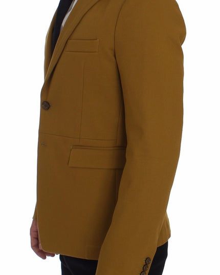 Dolce & Gabbana Yellow Cotton Stretch Blazer