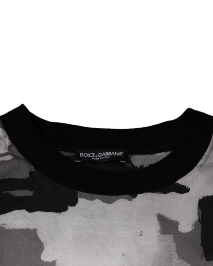 Dolce & Gabbana Multicolor Camouflage Cotton Crewneck T-shirt