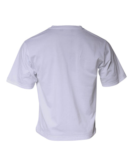 Dolce & Gabbana White DG Logo Cotton Shorts Sleeves T-shirt