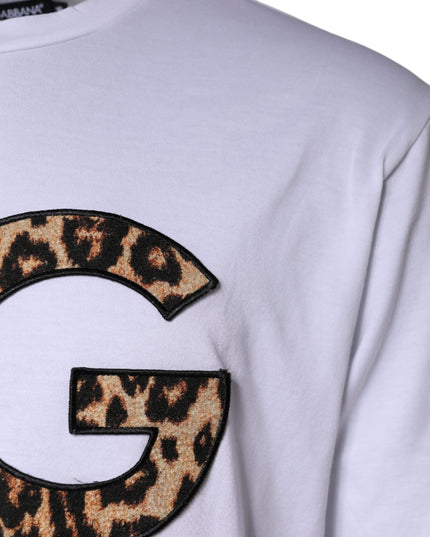 Dolce & Gabbana White DG Logo Cotton Shorts Sleeves T-shirt