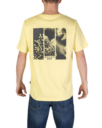 Hugo Boss Yellow Cotton T-Shirt