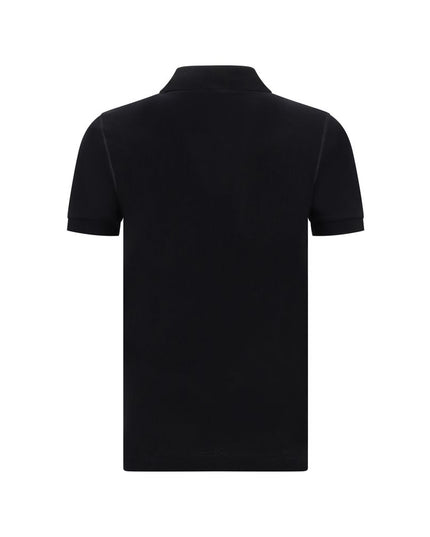Dolce & Gabbana Black Cotton Polo Shirt