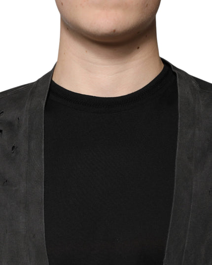Dolce & Gabbana Black Cotton Crew Neck Short Sleeves T-shirt