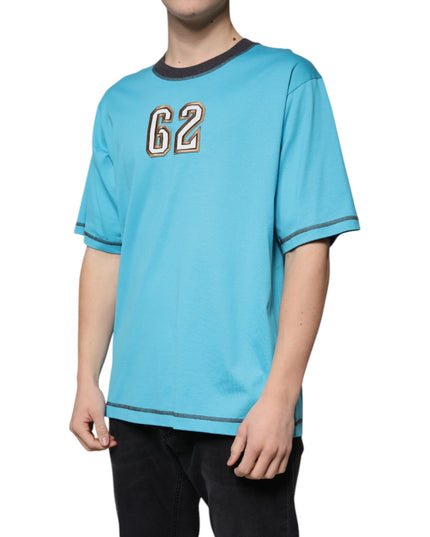 Dolce & Gabbana Blue Logo Crew Neck Short Sleeves T-shirt
