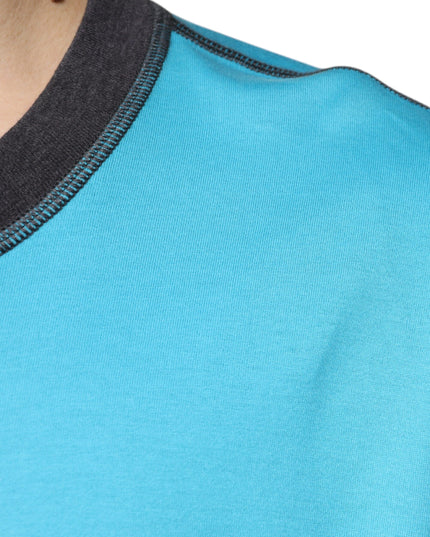 Dolce & Gabbana Blue Logo Crew Neck Short Sleeves T-shirt