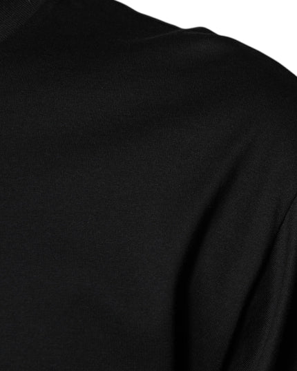 Dolce & Gabbana Black Cotton Crew Neck Short Sleeves T-shirt